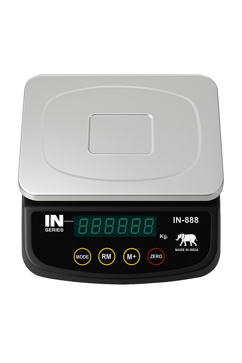 Zelenor IN-888 Digital Weighing Scale 30Kg | Green LED Display | Heavy Duty Industrial Weight Machine