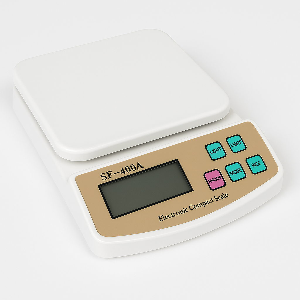 SF-400A Smart Electronic Kitchen Scale 10kg/1g – LCD Display, Auto Off, Tare Function